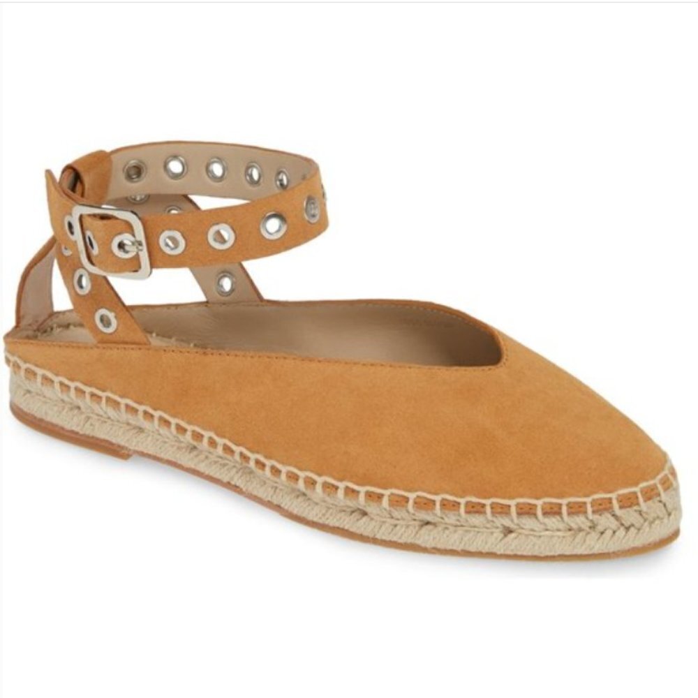 Paige Copa Camel Espadrille Flat Size 6